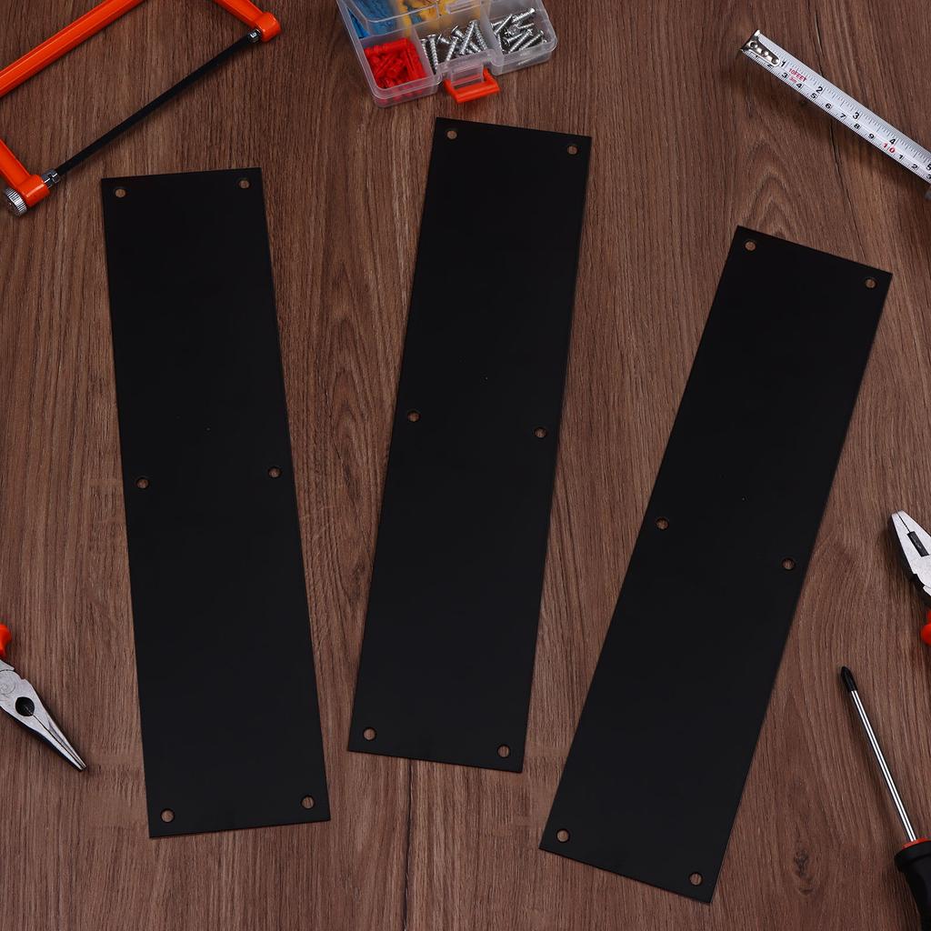 3 шт. Нажимная дверная пластина 15X3,5" Нержавеющая сталь Дверная нажимная пластина Дверная пластина для пинков, Матовая дверная пластина Защита двери Металлическая пластина С 1