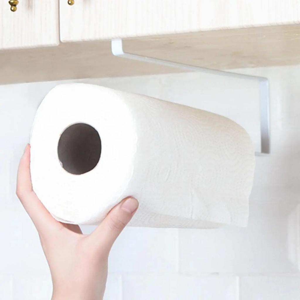 Дверной Подвесной Держатель для Бумажных Полотенец для Шкафа, Свободная Перфорация, Кованое Железо, Разделительная Полка для Шкафа, Стеллаж для Хранения, Держатель Рулона