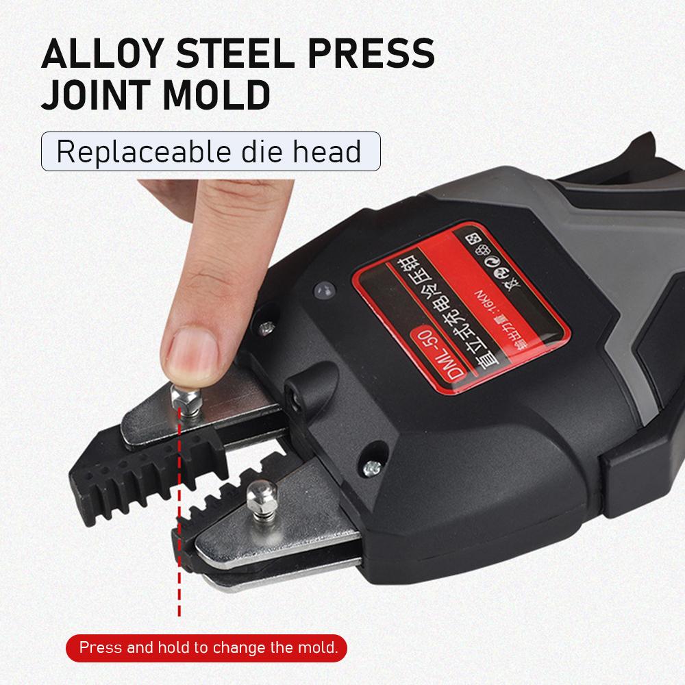 Электрические гидравлические клещи Вертикальные аккумуляторные клещи холодной прессовки Литиевые клещи для обжима проводов Инструмент для обжима проволочных наконечников