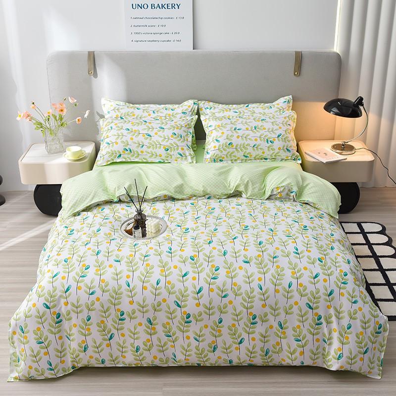 Dorm Bedding Set Soft Aloe Cotton Bed Sheet Plant Multiple Sizes