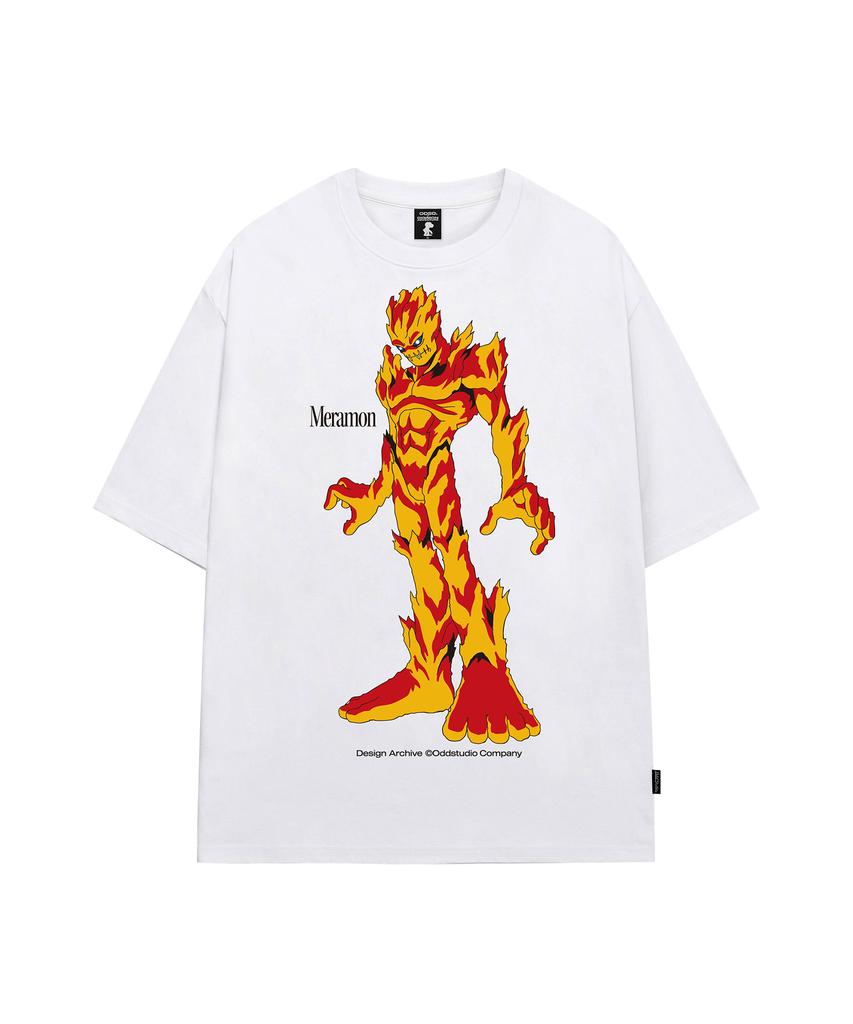 ODDSTUDIO [Digimon Adventure] Футболка оверсайз Мерамон - 2 цвета