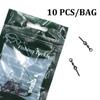 10PCS Boilie Screw with Mirco Ring Swivel for Ronnie Rig D-Rig Chod Rig Terminal Tackle Bait Holder Screw Carp Fishing Accessory