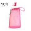 Collapsible Water Bottle 500ML Silicone Bottle, Portable Folding Drinking Bag, Container Pouch with Lanyard for Outdoor Hiking Cycling Climbing