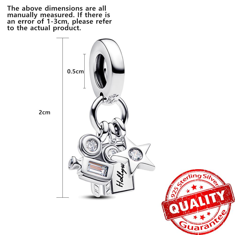 New Winter Series Pavé Clip Beads Snowflake & Butterfly Dangle Charm Fits Original Bracelet Cute Necklace Accessories Gift