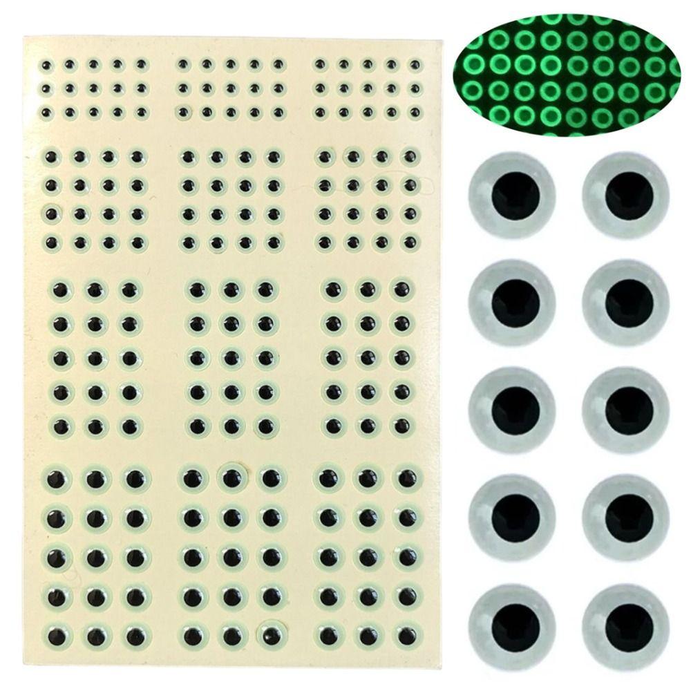 183pcs/sheet 3D Luminous Fishing Lure Eyes Glowing Fish Eyes Sticker  Tying Saltwater Flies
