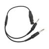 5 Pin XLR to GA Dual Plug Y Splitter Headphone Adapter for Airbus XLR 5 Pin Female to GA Dual Male Plug Aviation