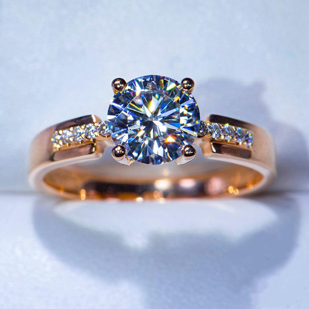 Huitan Newly Designed Wedding Bands Women's Ring with AAA Cubic Zirconia Simple and Classic Proposal Engagement Eternity Jewelry