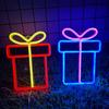 Светодиодная подарочная коробка Неоновые огни Яркие цвета Простота в использовании Создайте атмосферу Рождественское украшение Красочные огни