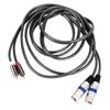 2 RCA на 2 XLR кабель Male гибкий ПВХ для подключения аудиоустройства домашнего кинотеатра 3 метра