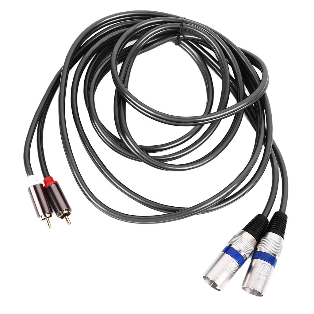 2 RCA на 2 XLR кабель Male гибкий ПВХ для подключения аудиоустройства домашнего кинотеатра 3 метра