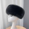 Winter Thick Fox Fur Earmuffs Headband Hatless Headwrap Scarf Warm Fashion Accessory for Women