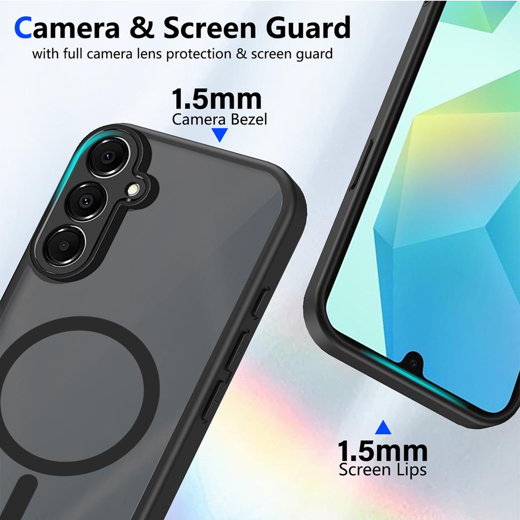 Case for Samsung Galaxy A57 A37 A17 A56 A16 A36 A26 A55 A35 A15 A25 A14 A24 A54 Matte Translucent Magnetic Wireless Charge Cover