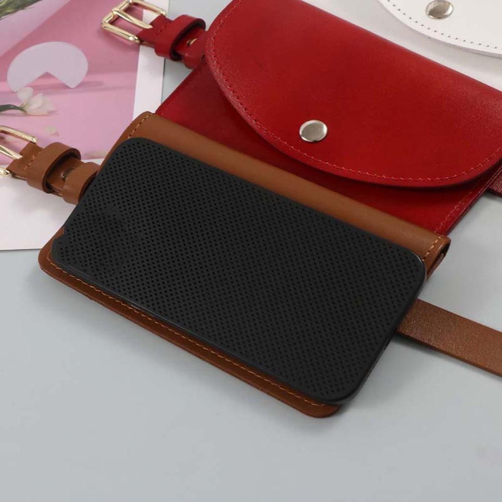 2 in 1 Waist Belt With Bag Detachable PU Leather Coin Purse Waistband Waist Bag Women