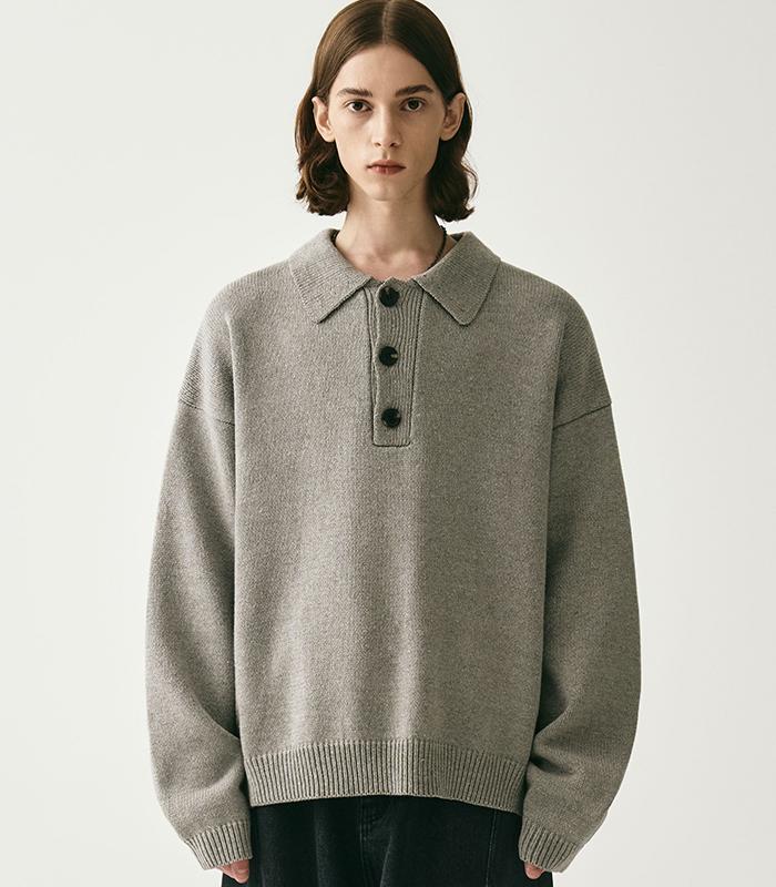 AVANDRESS Kamen Collar Knit Brown