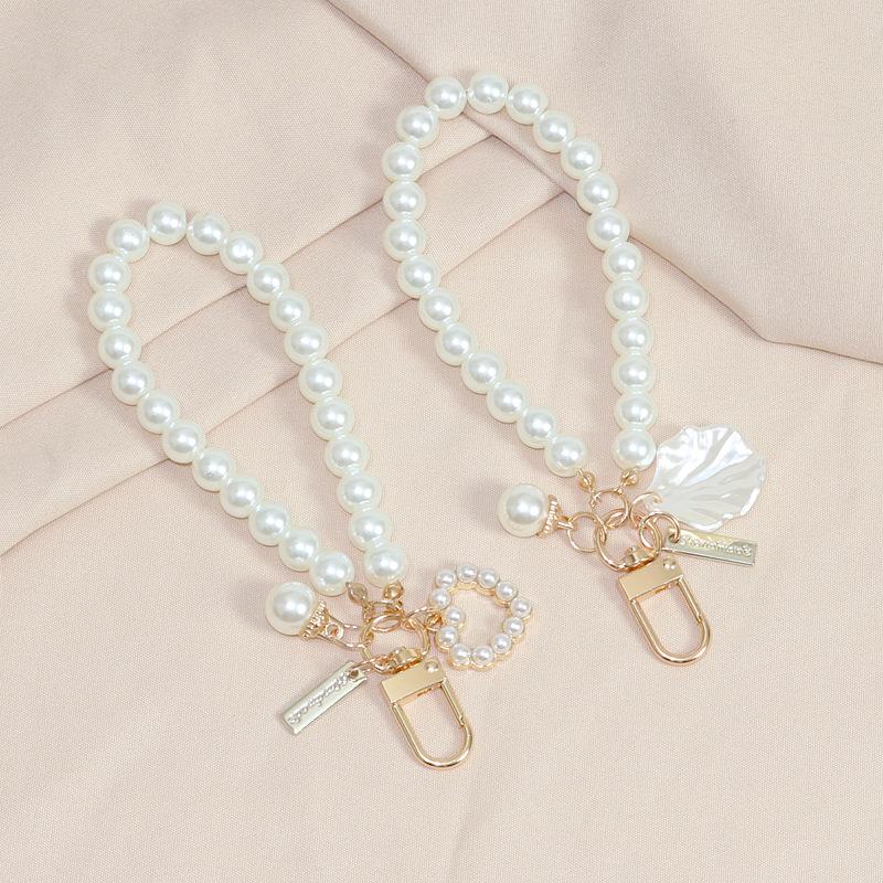 1PC DIY Buckle Ring Hook Key Holder Bag Pendant Keychain Mobile Phone Case Chain Pearl String Bag Pendant Decoration Accessory