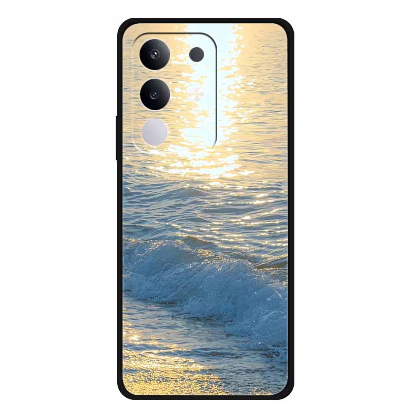 For vivo T4x Cover Silicone TPU Phone Case Funda for vivo T4x 5G V2437 Black Back Bumper Soft Protector Cartoon Anime Cute Capa