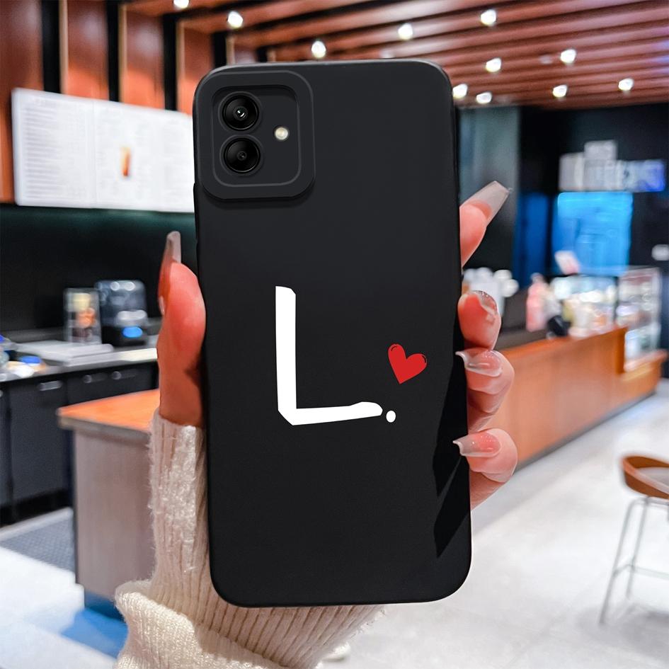 Для Samsung A04 A05 A06 A02 A03 M04 M06 A13 A14 чехол для телефона Premium 26 Letter Pattern мягкий жидкий силиконовый защитный чехол от падения для Samsung Shell