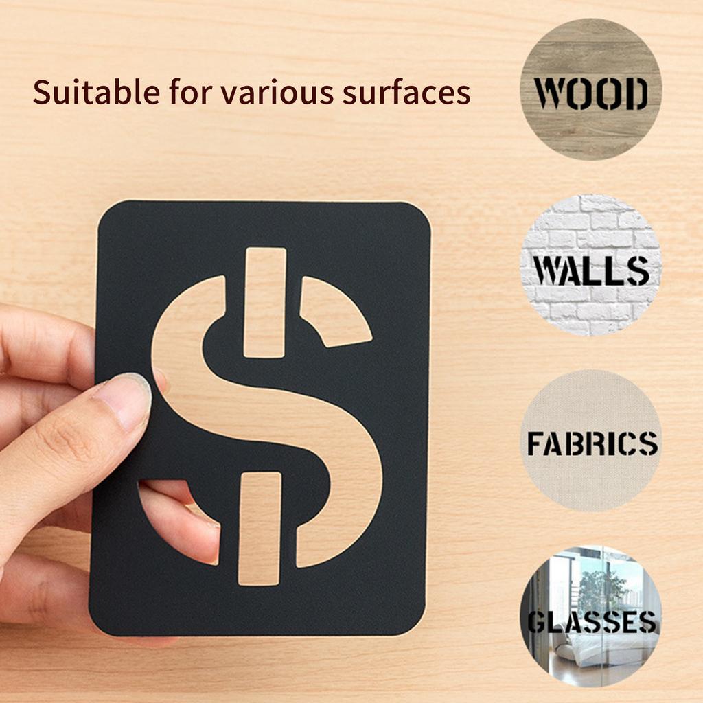 42 шт. трафареты с буквами и цифрами, многоразовые моющиеся трафареты с алфавитом, экологически чистые