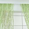 2 Pieces Voile Tulle Willow Leaf Window Curtain Room Salix Leaf Sheer Vine Drapes Curtain Willow Leaf Curtain for Living Room Bedroom Balcony
