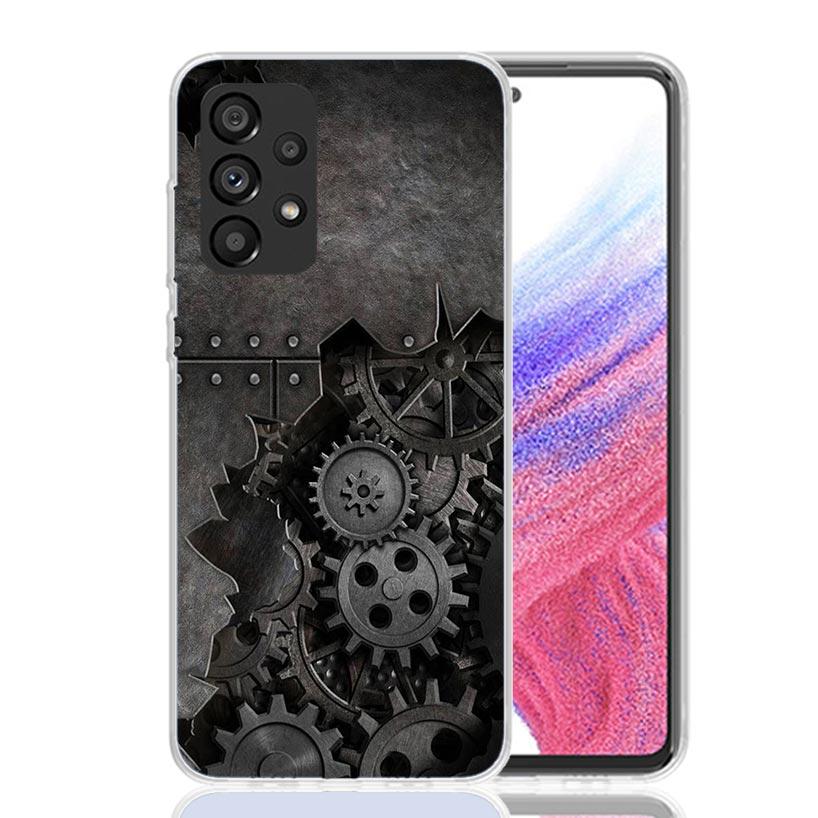 Steampunk Gear Mechanical Phone Case For Samsung Galaxy A13 A14 A15 A16 A17 A53 A54 A55 A56 A33 A34 A35 A36 A23 A24 A25 A26 A05S