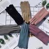 German Velvet Gloves Thermal Embroidery Finger Gloves Outdoor Riding Velvet Thickened Touch Screen Gloves Women
