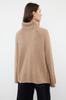 Women's Fashionable Stylish Sweater Mink Soft Textured Turtleneck Wide Fit Knitwear Sweater