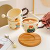 Cute Ceramic Cup Cartoon Mug Home Boys and Girls Ceramic Water Cups Couple Coffee Cup Breakfast Cup