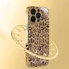 Роскошный Чехол для Телефона со Золотым Металлическим Покрытием и Принтом Леопарда для iPhone 17 16 15 14 13 12 11 Pro Max 14 15 Plus 17 Air 16E