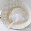 Bucket hat bow tie plaid bucket hat spring summer autumn windproof versatile adult women's hat classic on the new