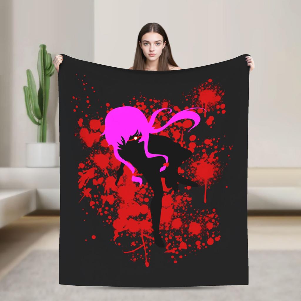 Super Warm Blanket Camping Mirai Nikki Number Twelve Throw Blanket Flannel Bedspread Living Room Street Trend Sofa Bed Cover