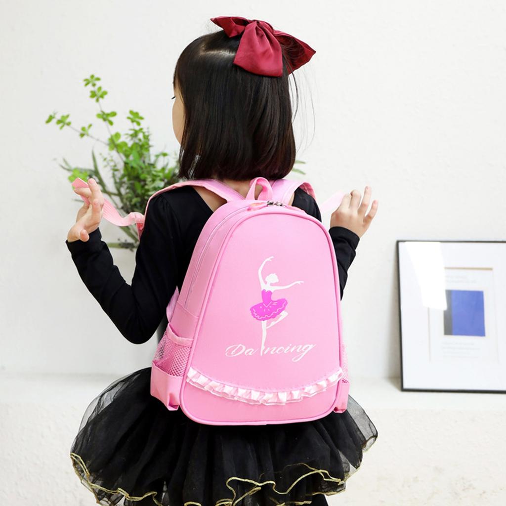 Ballet Sports Dance Bag Children Shoulder Storage Backpack Latin Ballet Bag Girl Princess Dancing Girl Pattern Letter Print Dance Bag