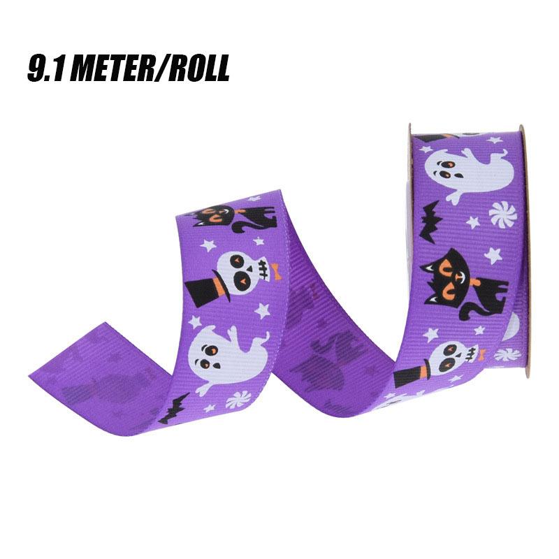 5/10 ярдов 10/15/25 мм хэллоуин украшения Grosgrain лента напечатанная хэллоуин лента для свадьбы рождественское украшение DIY обертка