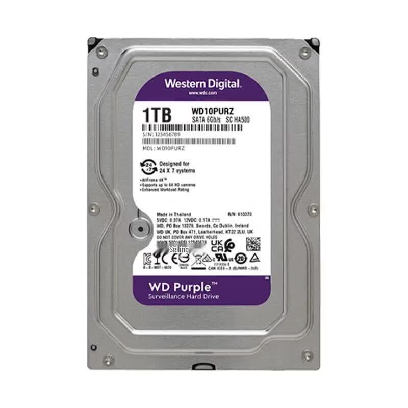 Western Digital WD Purple 1 ТБ Жесткий диск для видеонаблюдения