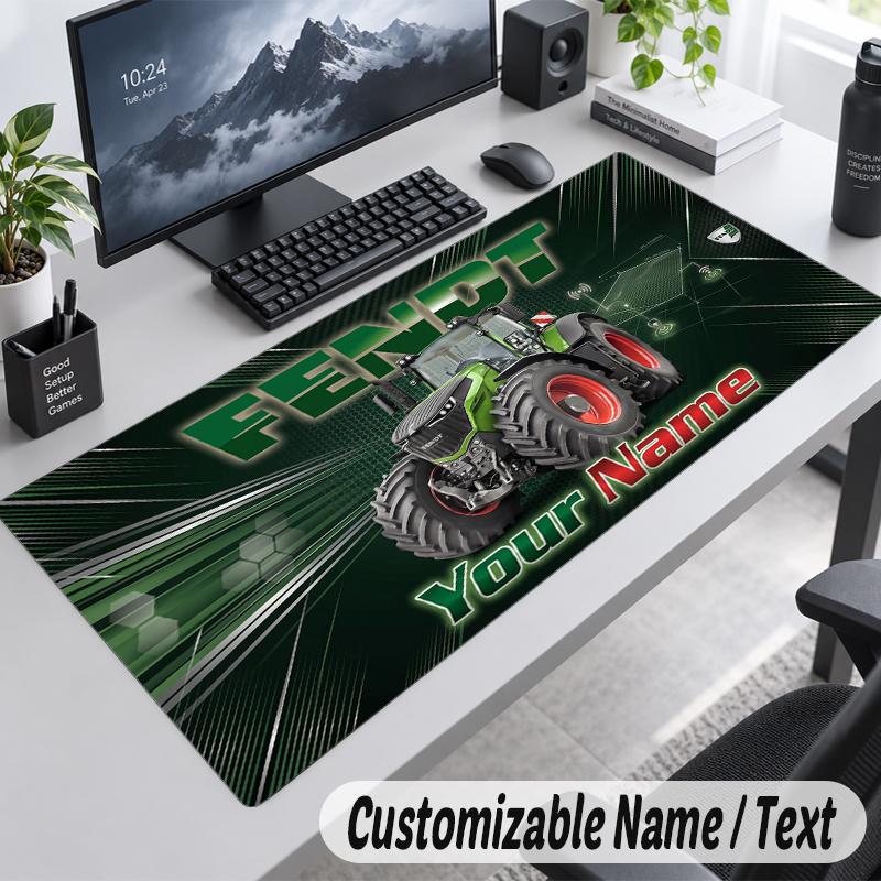 Custom Name Text Mouse Pad Fendt Personalized Desk Pad For Work And Gaming
