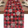 Льняная Рождественская Скатерть-дорожка Прямоугольный Флаг на стол Скатерть Скатерть Декор стола