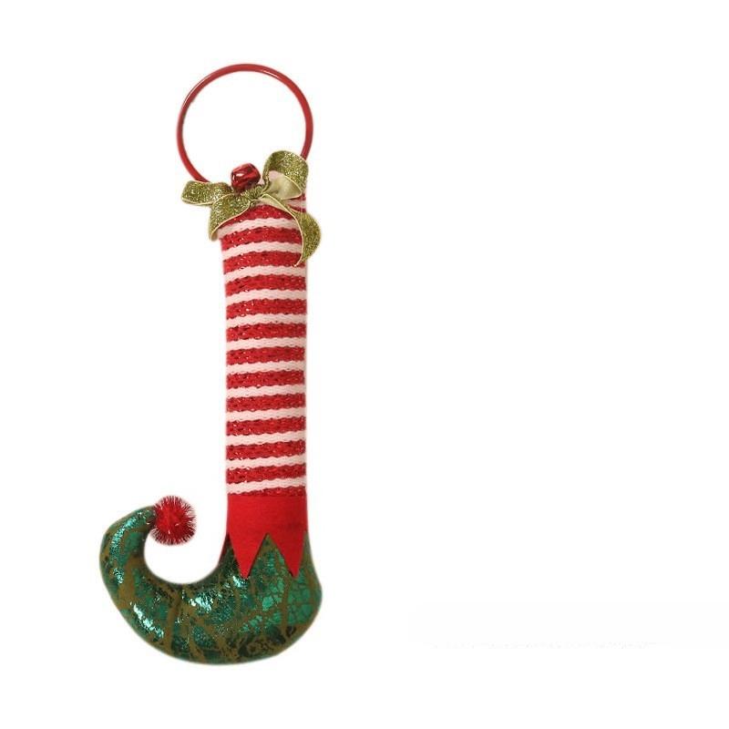 New Christmas decorations: Elf feet, iron rings, door hanging bells, holiday home doors, elf boots, door rings