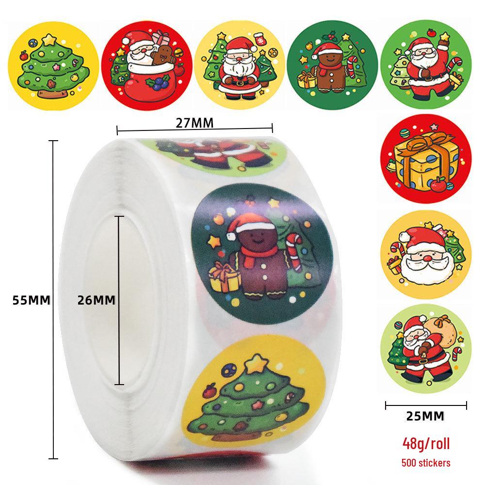 Cartoon Christmas Gift & Reward Self-Adhesive Stickers