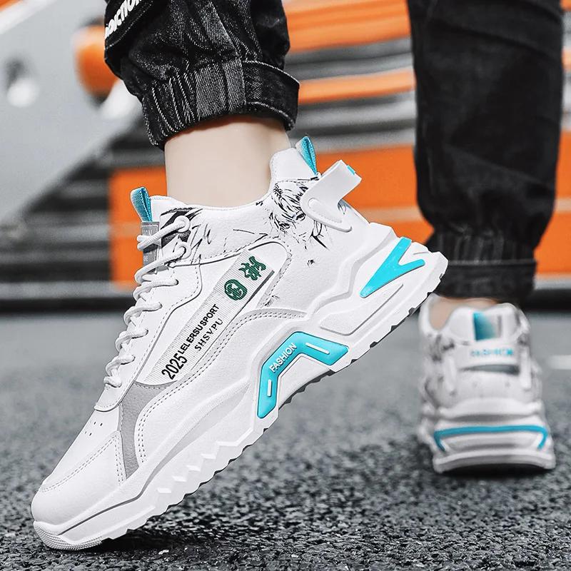 Fashion New High-top Sports Men Trend Joker Small White Shoe Increase Leisure Running Tennis Zapatillas Autumn Shoes Sneakes