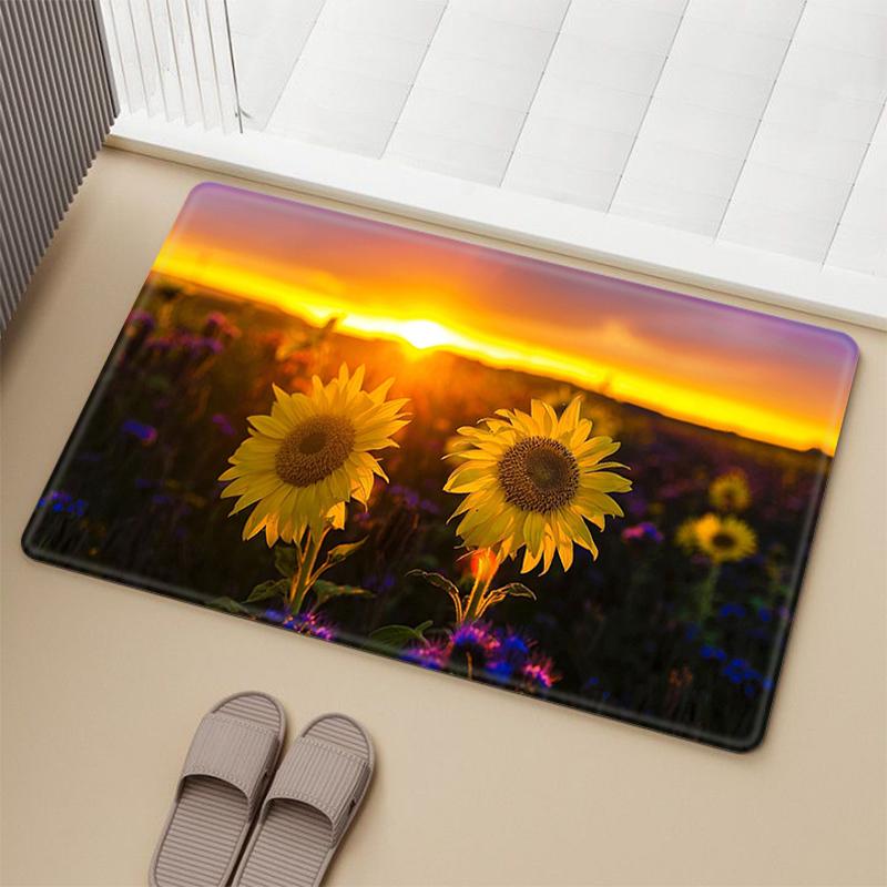 Sunflower Pattern Living Room Rug Rug Rug Home Cute Rug Bathroom Kitchen Prayer Bathroom Floor Mat Can