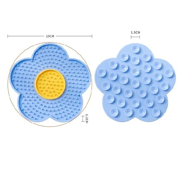 Pet Supplies Cat Licking Pad Pentagram Sun Flower Shape Silicone Dog Licking Plate Cute Pet slow licking mat dog bowl cat bowl