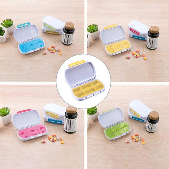 Портативный 6-слотовый водонепроницаемый контейнер для хранения таблеток, лекарственный футляр для путешествий