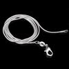 Width 1mm 925 Silver Snake Chain Necklace Length 40cm-80cm For Diy Jewelry Making Chain for Pendant Necklace Bracelet