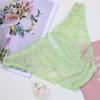 3PCS/Set Women Sexy Lace Lingerie Temptation Low-waist Panties Fruit Ins Embroidery Transparent Briefs Seamless Sweet Underwear