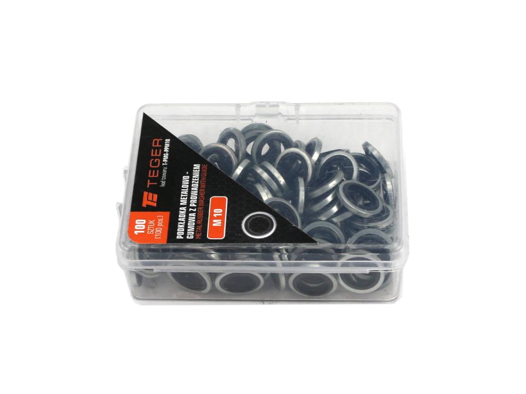 Metal-rubber washer with M10 guide TEGER (sold in packs of 100)