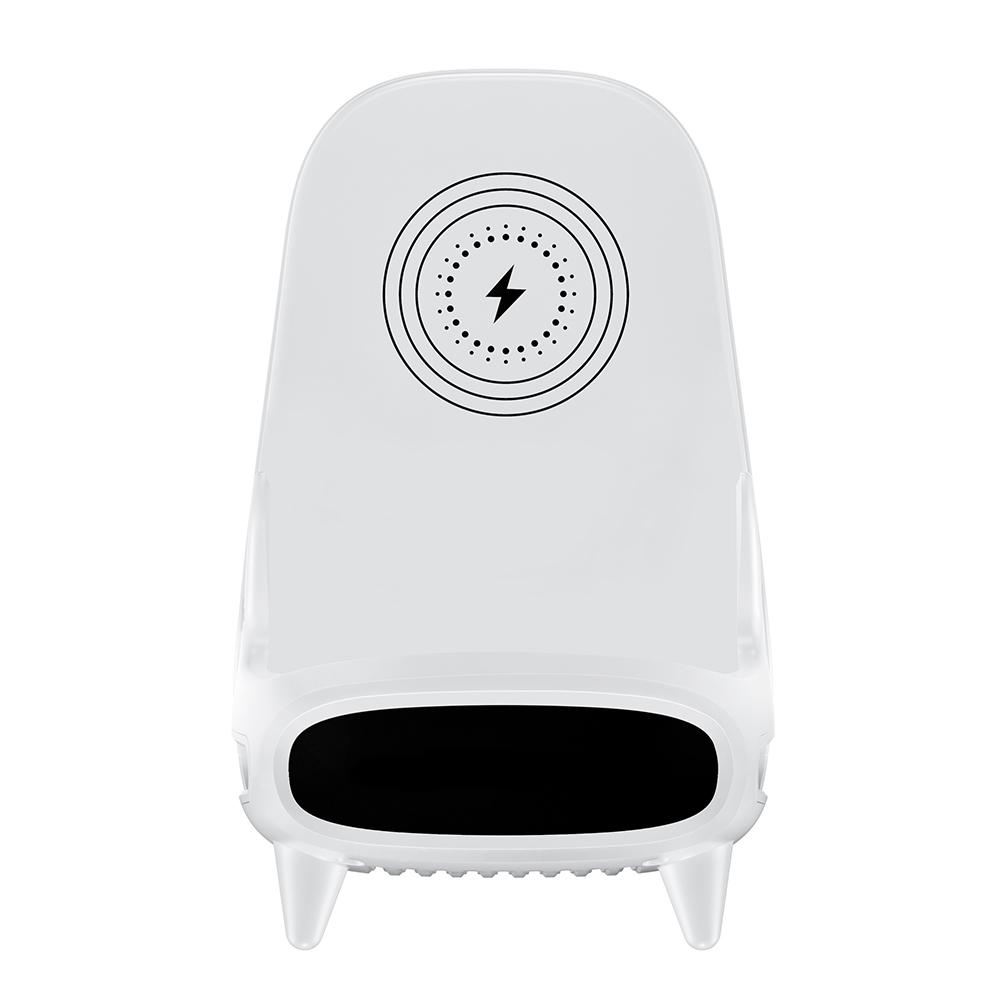Portable Mini Chair Wireless Charger 15W Wireless Charging Station Phone Charger Stand with Musical Speaker Function