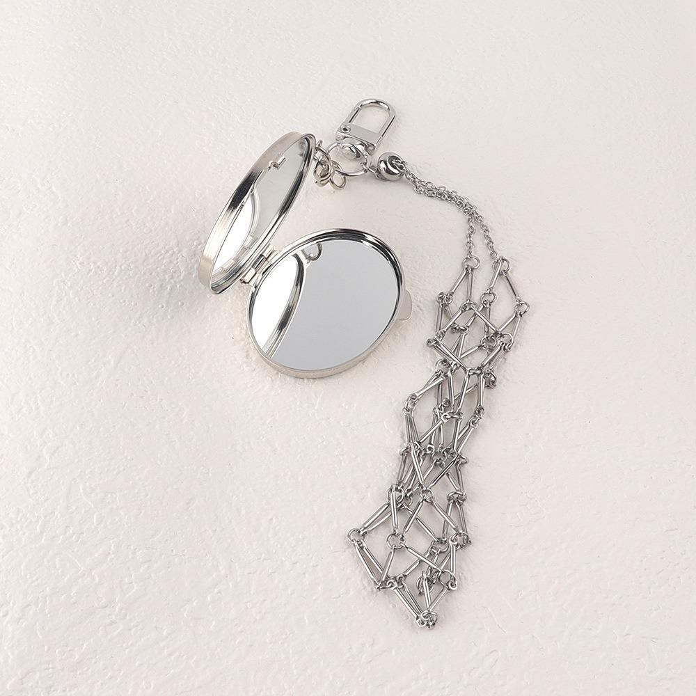 Stainless Steel Lip Balm Bag Key Chain Silver Color Lip Balm Keychain