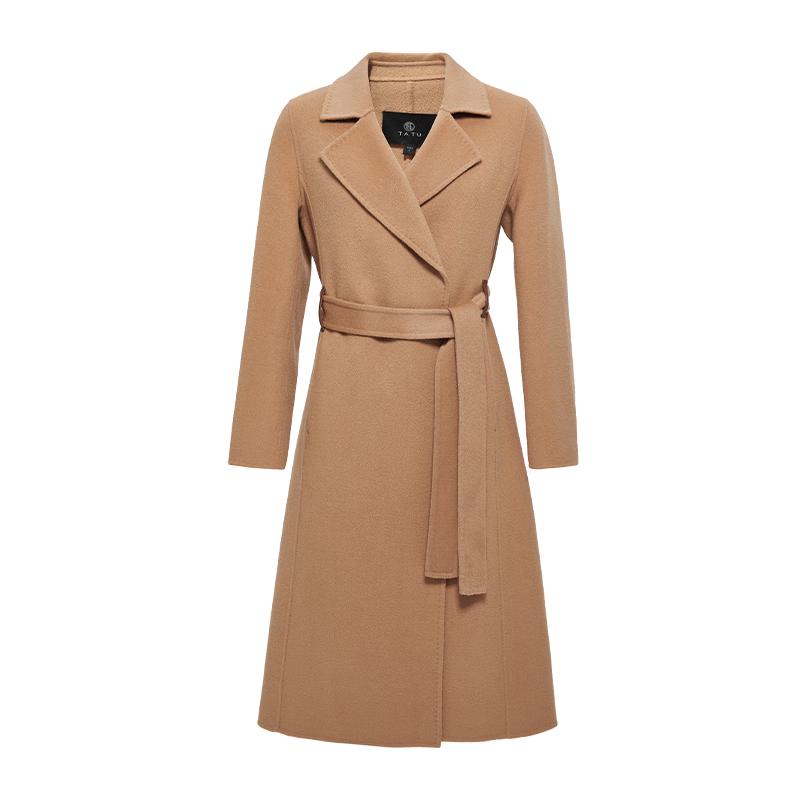 Women's Stylish Mid-Length Double-Sided Wool Blend Coat