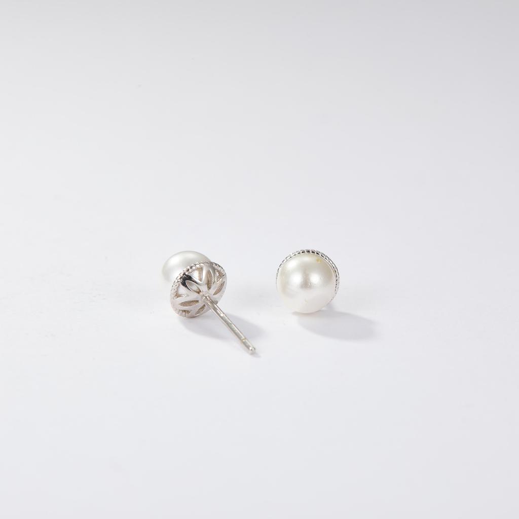 Жемчужная серьга 925 Серебряные уникальные серьги-гвоздики с жемчугом для женщин