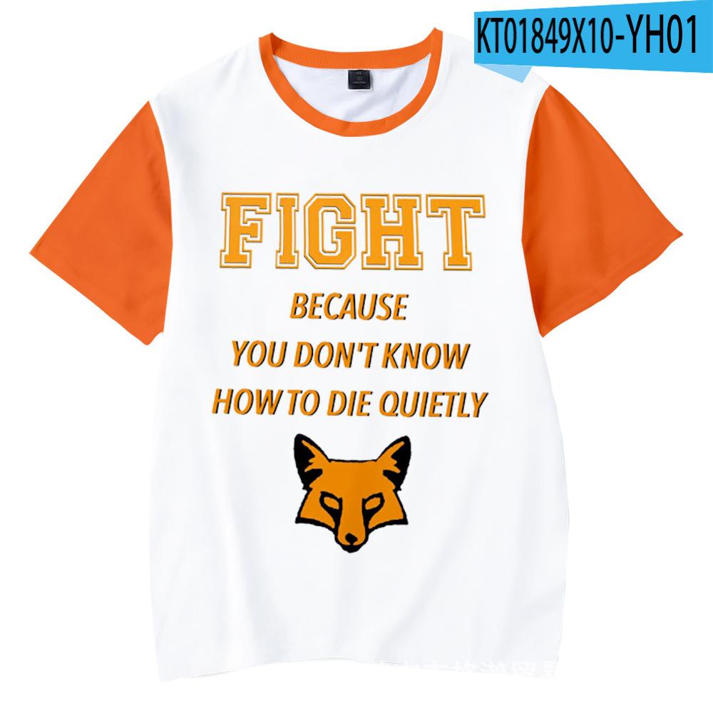 The Foxhole Court Palmetto State Foxes 3D T Shirt Unisex Summer Short Sleeve Funny Tshirt Graphic Tee Streetwear Lacrosse Jersey