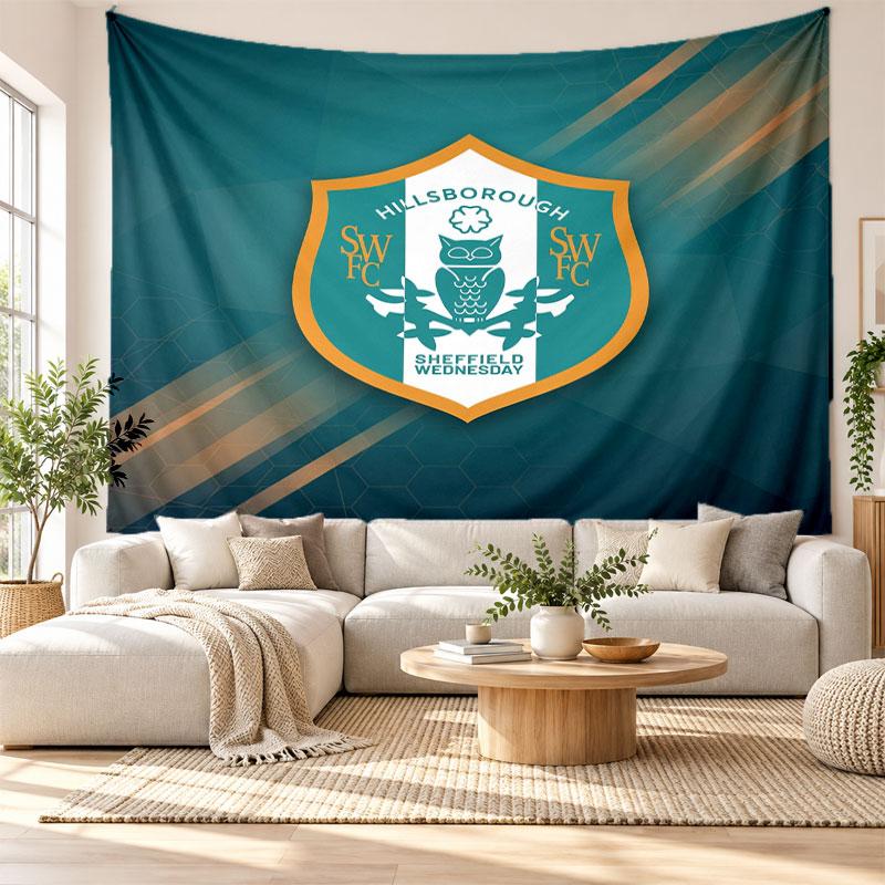 Sheffield Wednesday Wall Tapestry, Soft Fabric Wall Hanging, Decorative Backdrop For Bedroom Home Wall Art